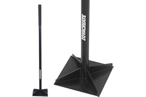 ZOYACREATE Hand Tamper Tool, Fully Welded Heavy Duty Steel Ground Garden Tamper for Soil Yard Landscaping -8x8Inch