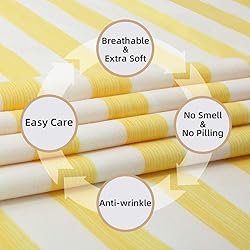 Best Season 4 Piece Stripe Microfiber Stripe Sheet