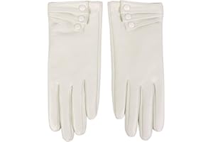 Women Leather Gloves - Nappaglo Warm Lining Winter Leather Lambskin Gloves