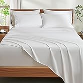 Ivellow 100% Egyptian Cotton Sheets Queen Size Set - 1200 Thread Count 6 PC 18" Deep Pocket Queen Sheets Luxury Cotton Bed Sheets Soft Breathable Cooling White Sheet Set Durable Hotel Quality Bedding