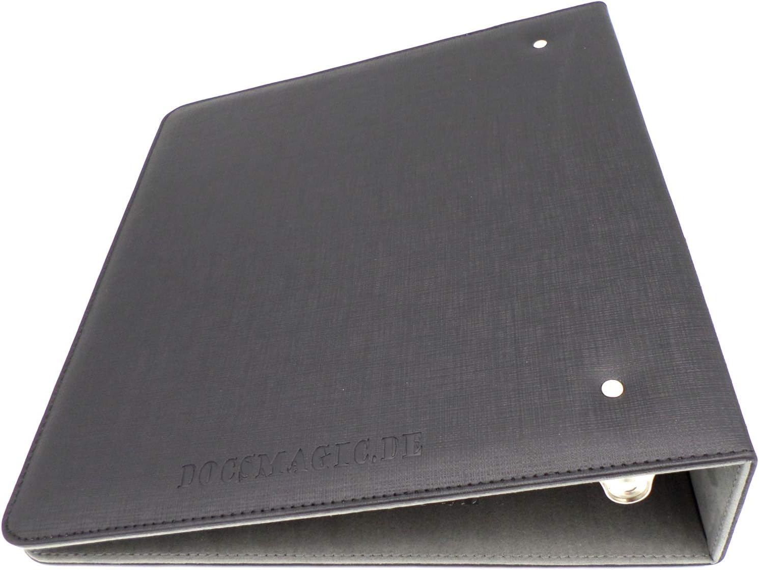 docsmagic.de 3-Ring Premium Album Black + 50 18-Pocket Sideloading Pages - PKM - YGO - MTG, Medium - Image 4