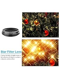 Kit de lentes para cámara de teléfono celular, 5 en 1, para iPhone, Android, lente gran angular de 0,5X, lentes macro de 15x, lente ojo de pez de 230°, CPL y lente de filtro de estrella