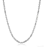 HZMAN 6mm Stainless Steel Chain for Men Retro Polished Chain Necklace Jewelry Gift Size 18'' 22'' 26''
