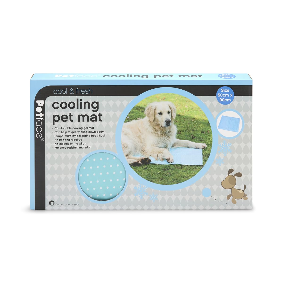 Petface Gel Dog Cooling Mat, 90 x 50 cm