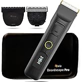 Brio Beardscape V2 Black Bundle &ndash; Zero Blade, Body Blade &amp; Travel Case | Adjustable Ceramic Blade &amp; Length Guards &ndash; Zero Blade, Body Blade, Pro Travel Case, Complete Grooming Kit