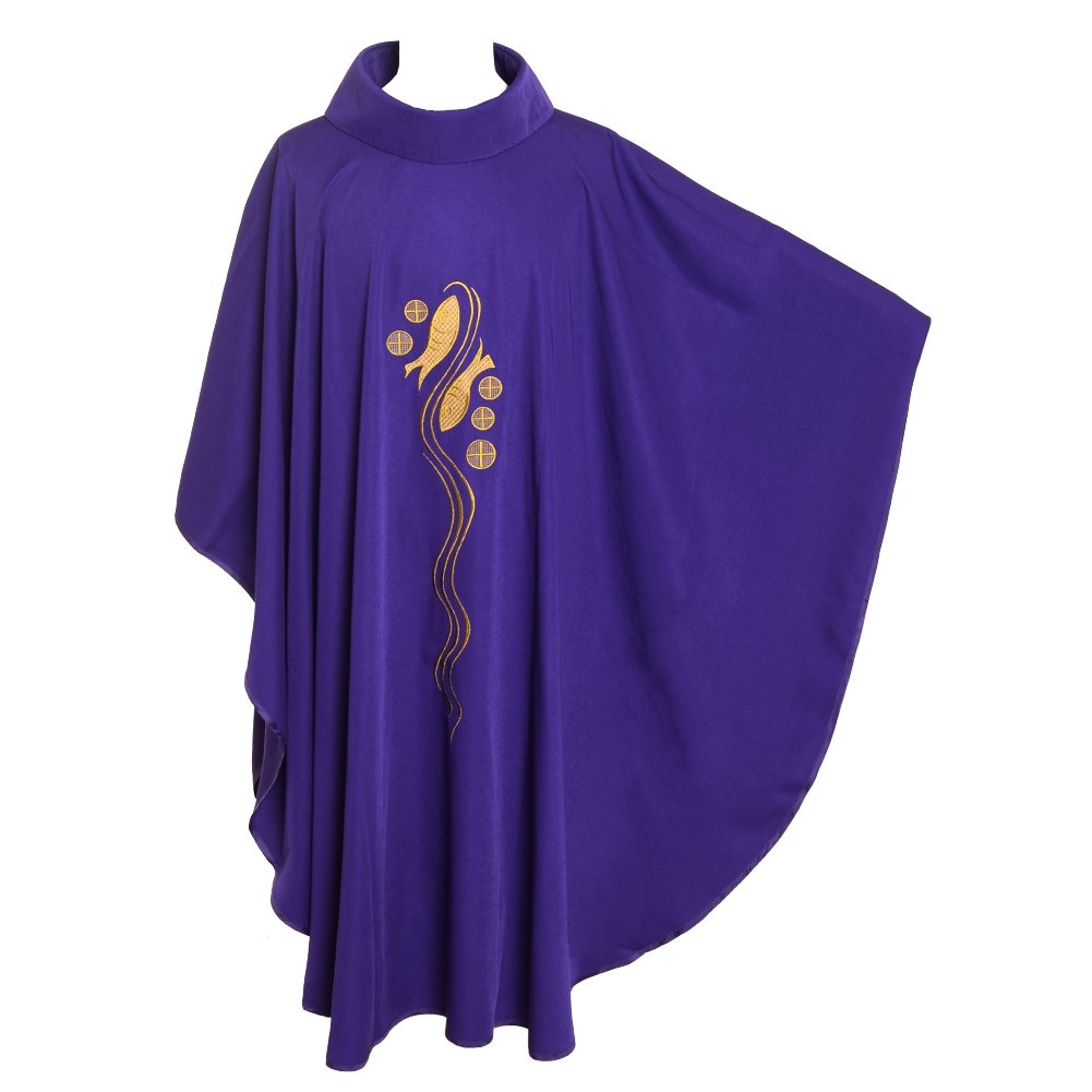 BLESSUME Priest Chasuble Embroidered Vestments Altar Mass Vestments