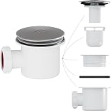 HNNHOME Shower Drain Cover Chrome 90/115mm Removable Top Cap White Dip Cup view 6