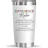AXIARA Thank You Gifts for Women - 20 oz Stainless Steel Insulated Tumbler with Lid - Thank You Appreciation Birthday Valentine Gifts for Teachers Nurse Boss Coworkers Employee Friend Boss Women