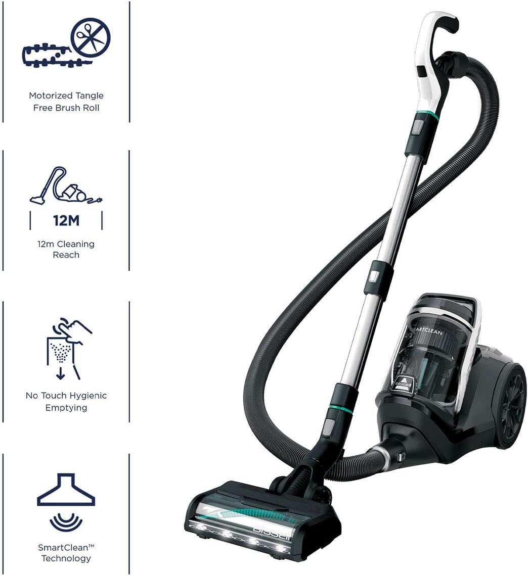 BISSELL SmartClean Pet Bagless Vacuum Cleaner TangleFree Brushroll