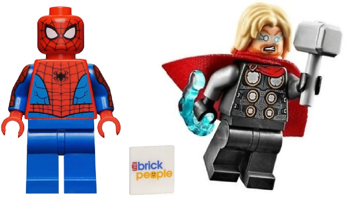 LEGO Superheroes Combo Pack: Thor with Hammer (Mjolnir) and Spiderman Minifigures