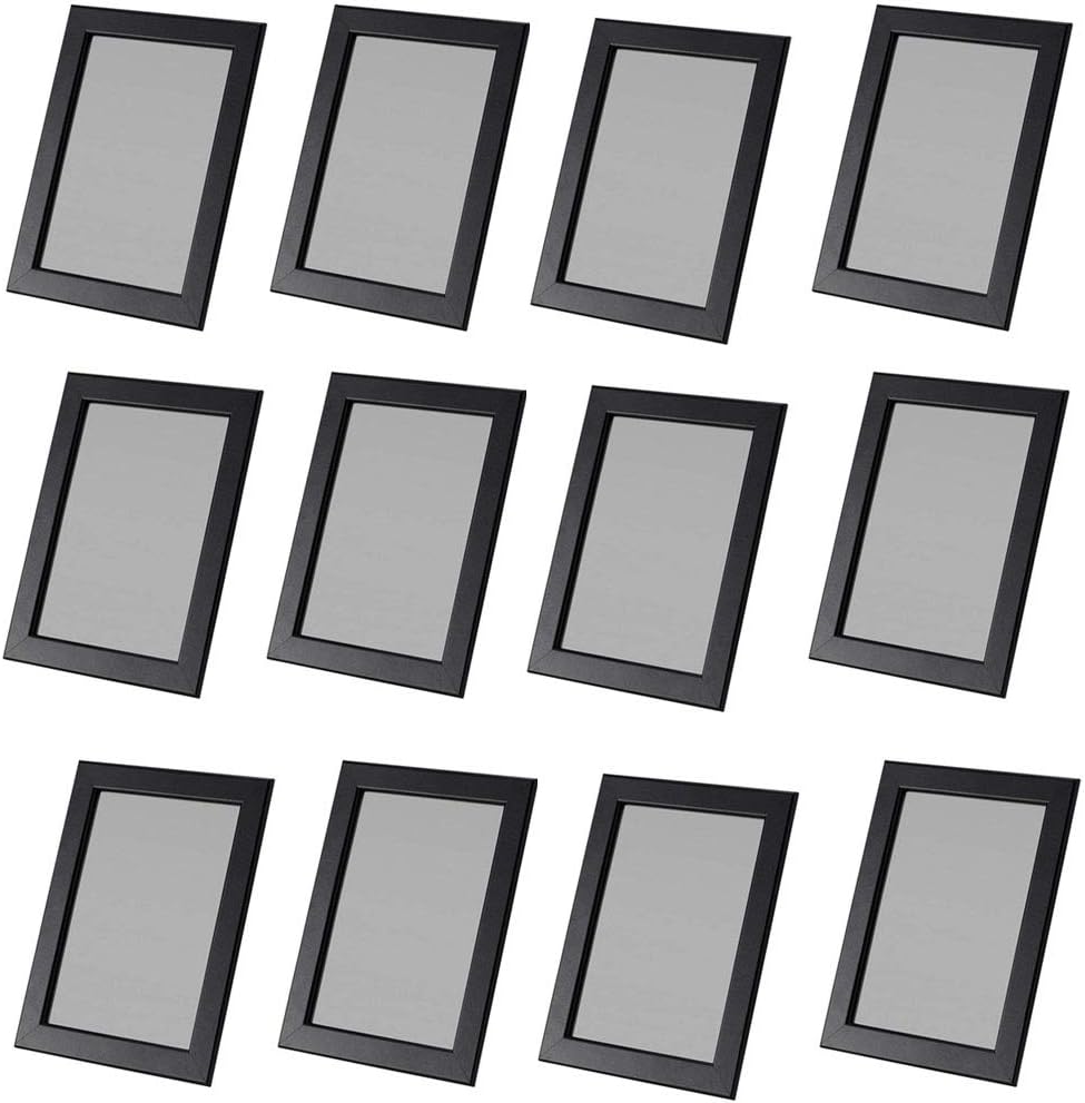 IKEA Fiskbo Picture Frame 5x7 Inch (Black, Pack of 12 (5