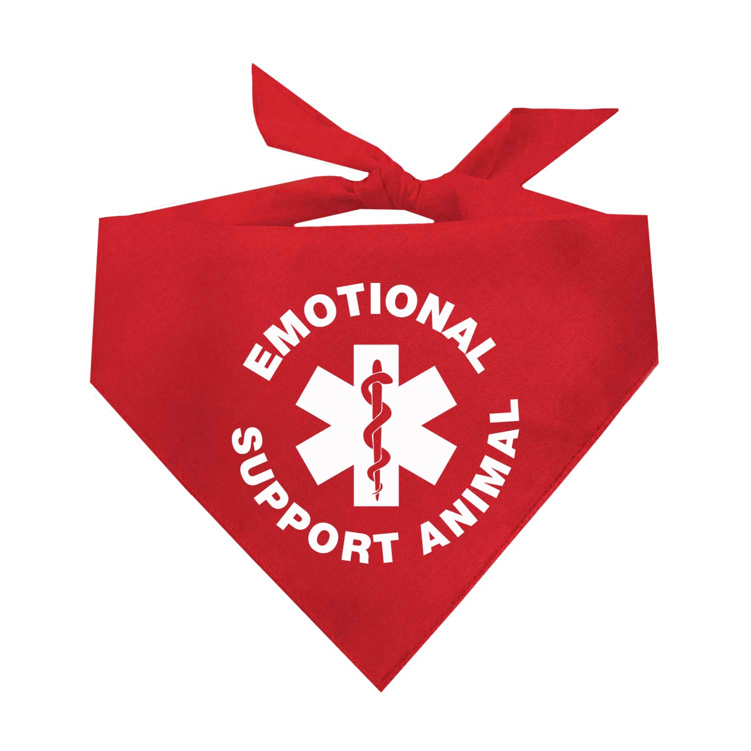 Emotional Support Animal Triangle Dog Bandana for Dogs (Red OS 209)