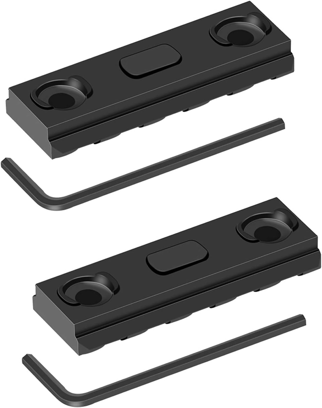 VIAKEY Mlok Picatinny Rail, 2 Pack 5 Slot M-Lok Aluminum Picatinny Rails Section for M LOK Systems with 5 T-Nuts & 5 Screws & 2 Allen Wrench (2Pcs Mlok 5-Slot) : Sports & Outdoors