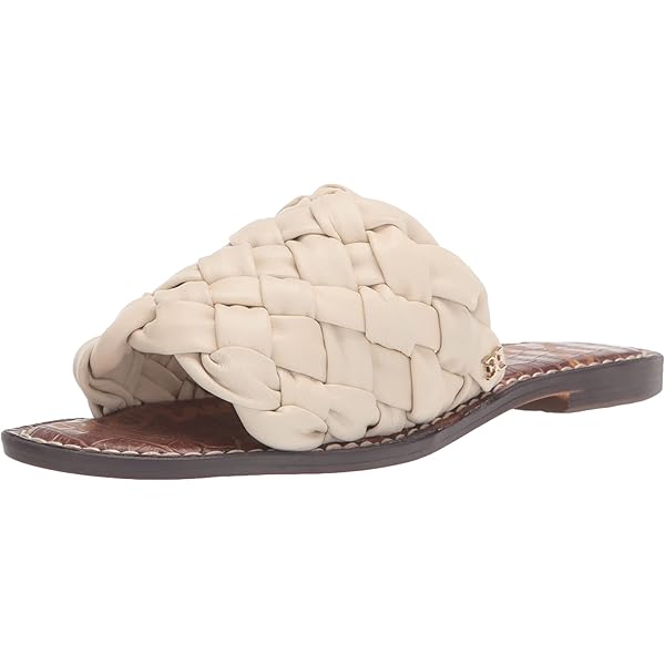 Amazon.com | Sam Edelman Women's Giada Flat Sandal Bright White 5