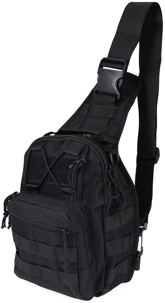 REDGO Tactical Shoulder Chest Bag Military Crossbody Oxford Cloth Comfortable Crossed Backpack for Trekking Camping Hiking