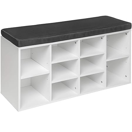 TecTake 800707 Zapatero con Banco de Madera Taburete 10 Pares de