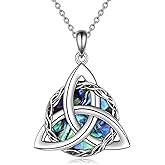 WINNICACA Celtic Knot Necklace 925 Sterling Silver Celtic Pendant Irish Urn Necklace Jewelry Birthday Anniversary Valentine's Day Gifts for Her Women Wife Girlfriend Daughter