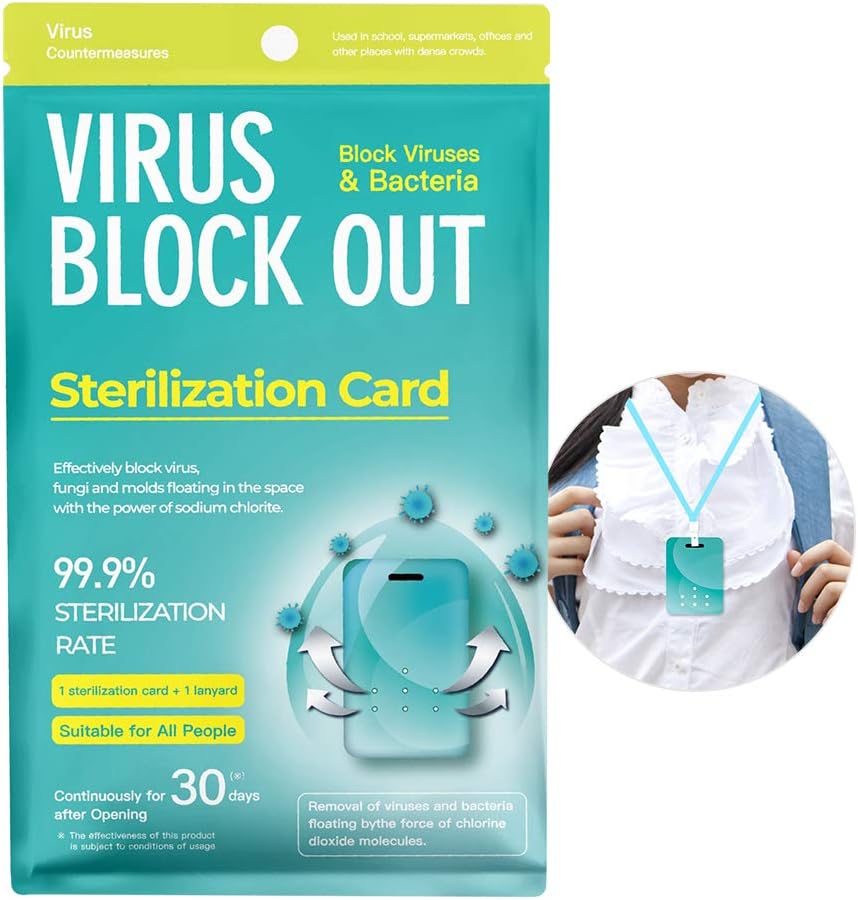 Disinfection Card, Hanging Sterilization Card Personal Antibacterial Card for Public Places