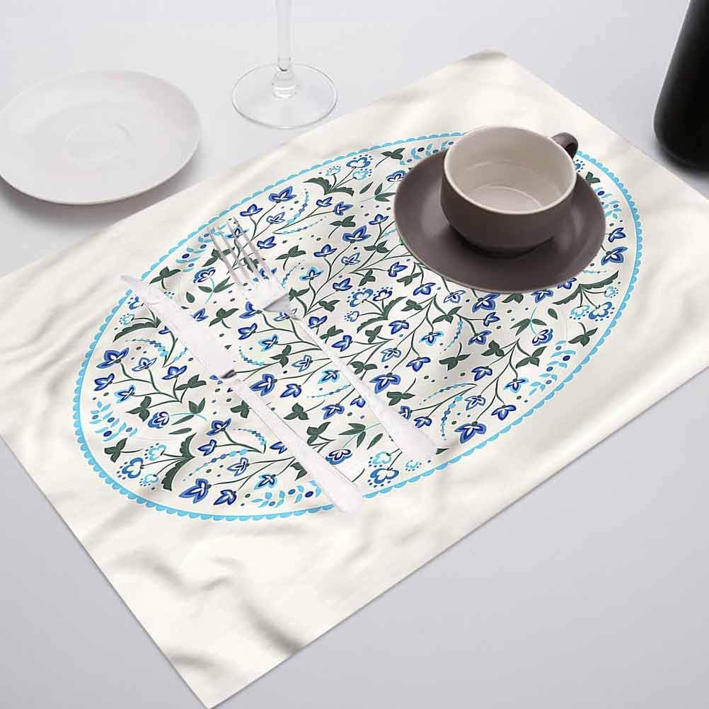 Estera de aislamiento impermeable de lino para mesa de comedor, jacobeo