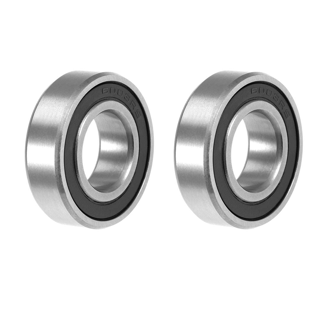 sourcing map 6003-2RS Deep Groove Ball Bearing 17x35x10mm Double Sealed ABEC-3 Bearings 2-Pack