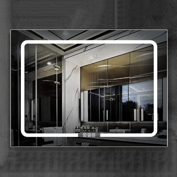 ZQ- LED illuminated bathroom mirror, wall-mounted bathroom ...