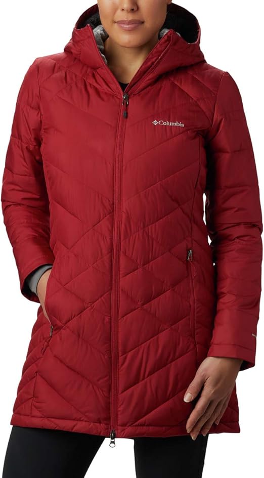 columbia omni heat long hooded jacket