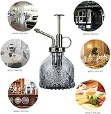 ZIUHEOA Plant Mister Glass Watering Spray Bottle 6.4 Inch 200ml Grey view 4