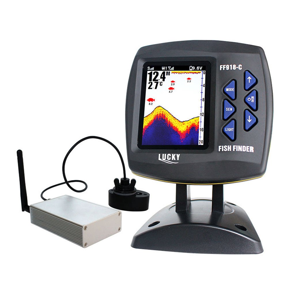 Lixada Fish Finder 300M Wireless 3.5inch LCD Fish Locator Boat Fish