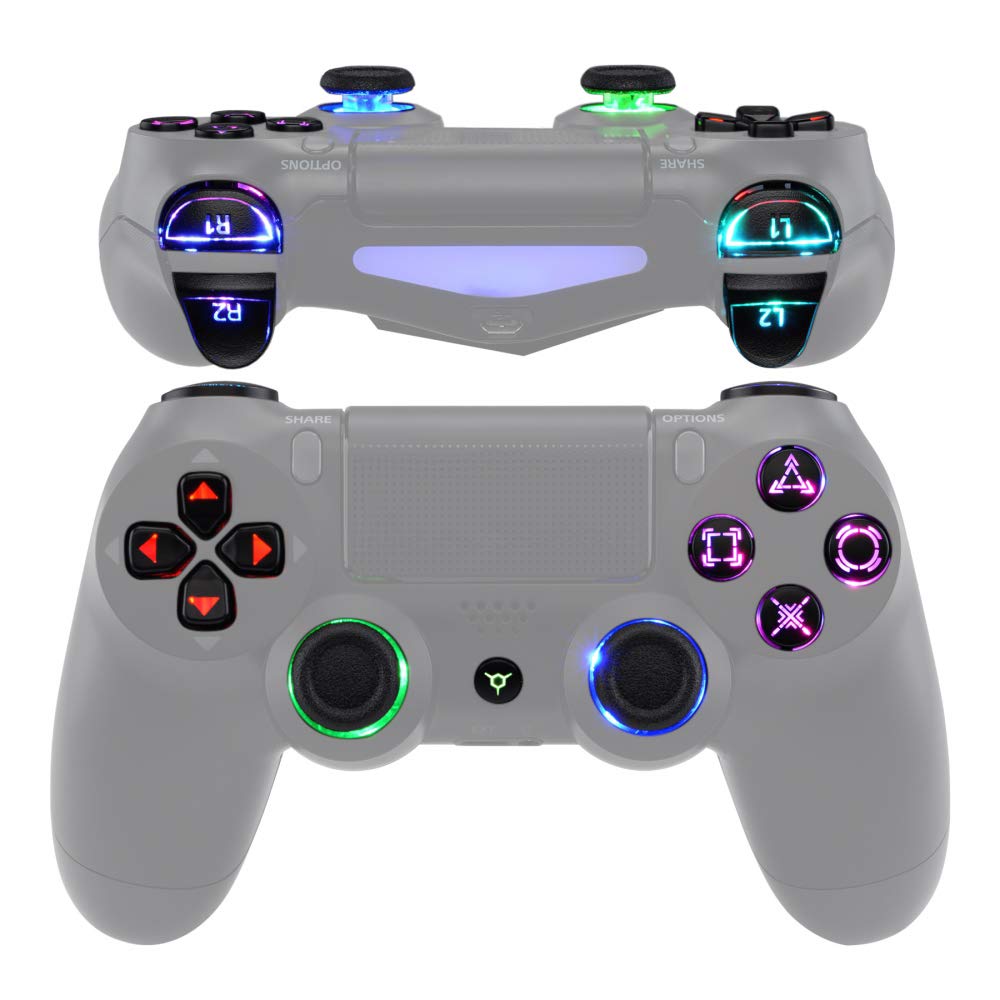 Extremerate Multi Colors Luminated D Pad Thumbstick L1 R1 R2 L2 Home Face Buttons Dtfs Dtf