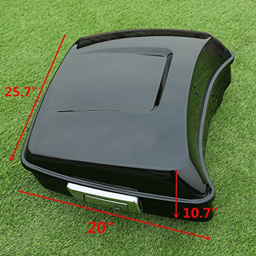 Black Chopped tour pak pack trunk Set For Harley Davidson Touring Models 14-18