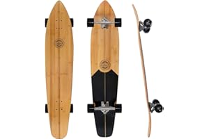 Nattork Longboard Skateboard Complete 8 Ply Canadian Hard Maple for Commuting, Carving & Downhill Riding with T-Tool, Made for Adults, Teens and Kids