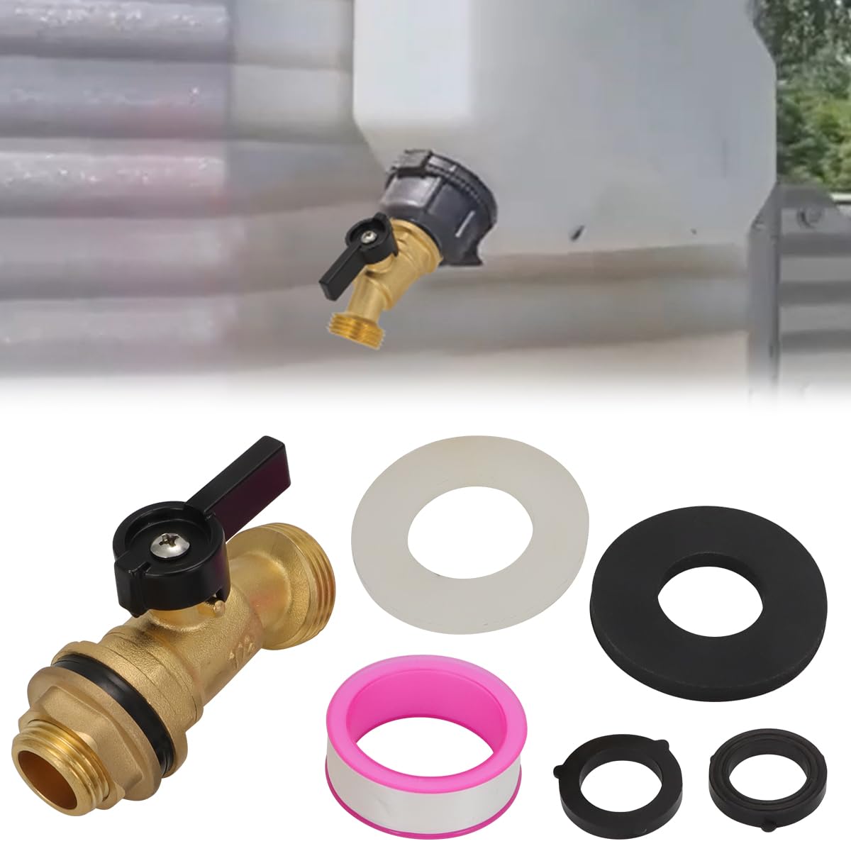 Photo 1 of for ROTOPAX Water Containers - Brass Water Container/Rain Barrel Quarter Turn Spigot Kit