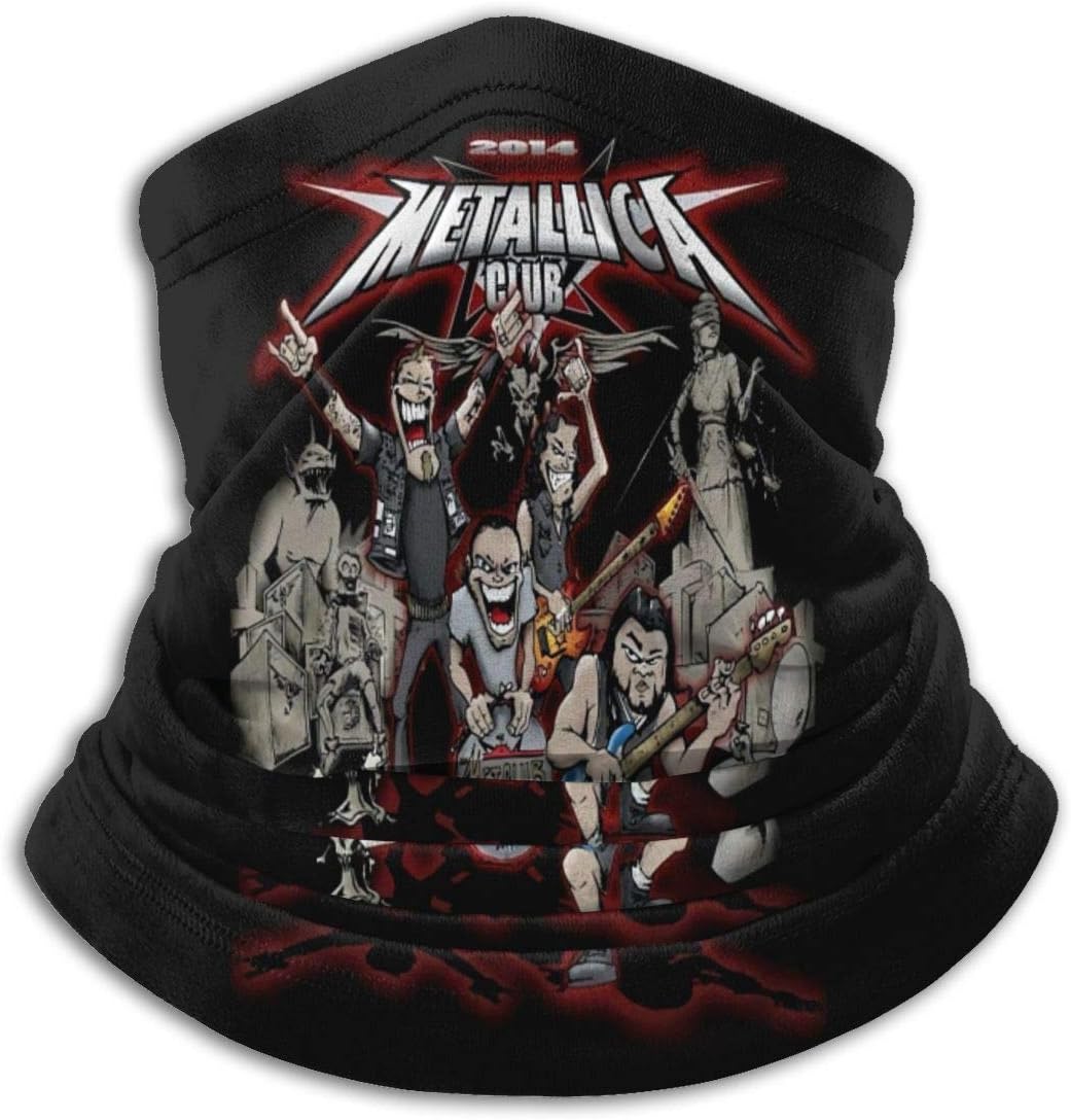 Metallica Neck Warmer Soft Microfiber Headwear Face Scarf Mask For Winter Cold Weather Keep Warm