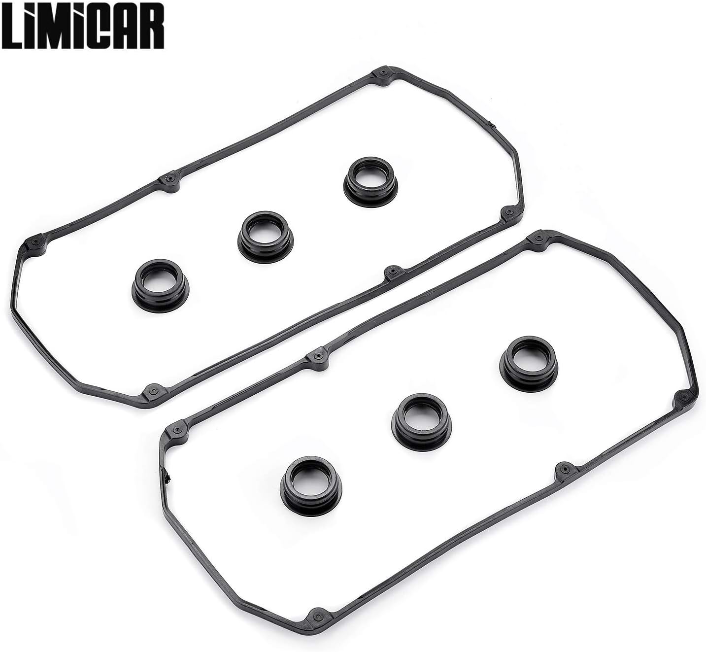 LIMICAR Engine Valve Cover Gasket Set with Spark Plug Tube Seal VC410 Compatible with 1995-2000 Dodge 2.5L 1995-2008 Mitsubishi 3.0L 3.5L 3.8L
