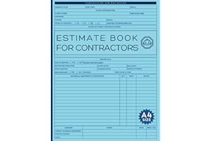 Estimate Book Contractor: Helps Small Business Owners to Provide Job Quotes for Work Sites such as Construction, Roofing, Pai