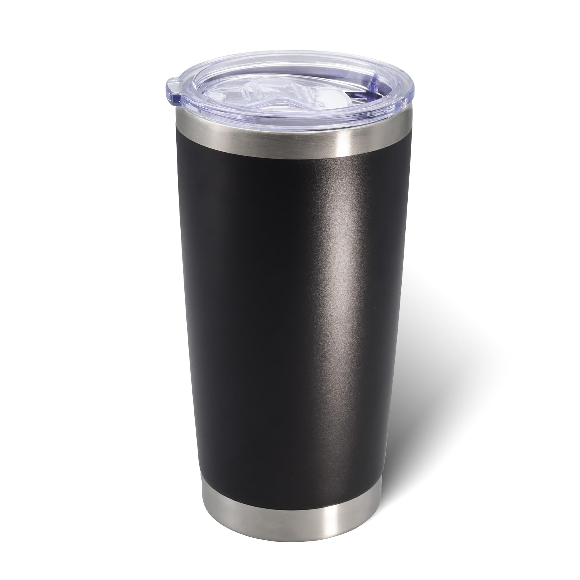 Photo 1 of AIANJI 20oz Tumbler Bulk Stainless Steel Tumblers with Lid Vacuum Insulated Double Wall Travel Coffee Mug Powder Coated Tumbler Cup for Hot and Cold Drinks(Black, 1 pack)