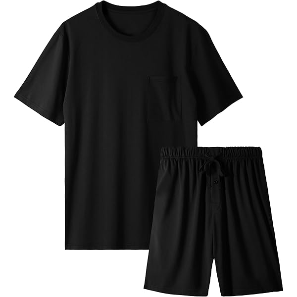 MoFiz Men's Pajama Sets Short Set Sleep Bottom Lounger