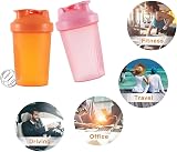 DDSHUN Pink Shaker Bottle 400 ml Protein Powder Mixer with Mixball BPA Free view 7