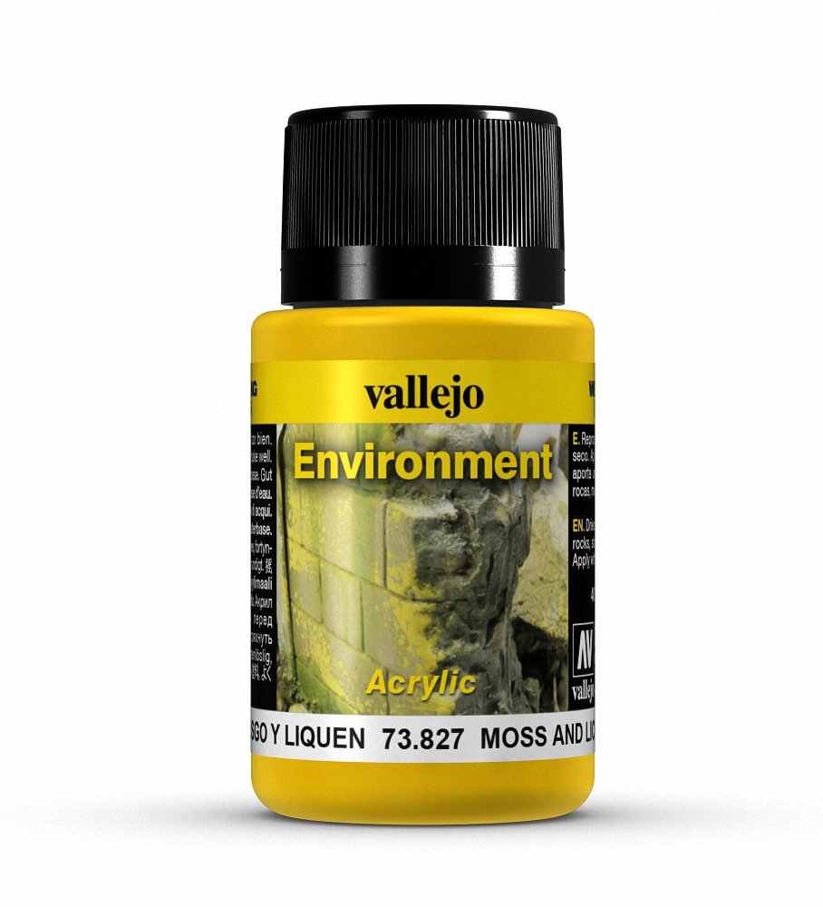Vallejo 40 ml "Moss and Lichen Effect" Weathering Effect Bottle,Yellow