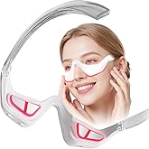 HGHJHVJ Red Light Therapy Eyelift Device with Microcurrent, Under Eye Red Light Therapy Glasses, Under Eyes Massager forTreatment Eye Bags Dark Circles Puffiness Wrinkles Fine Lines (A)