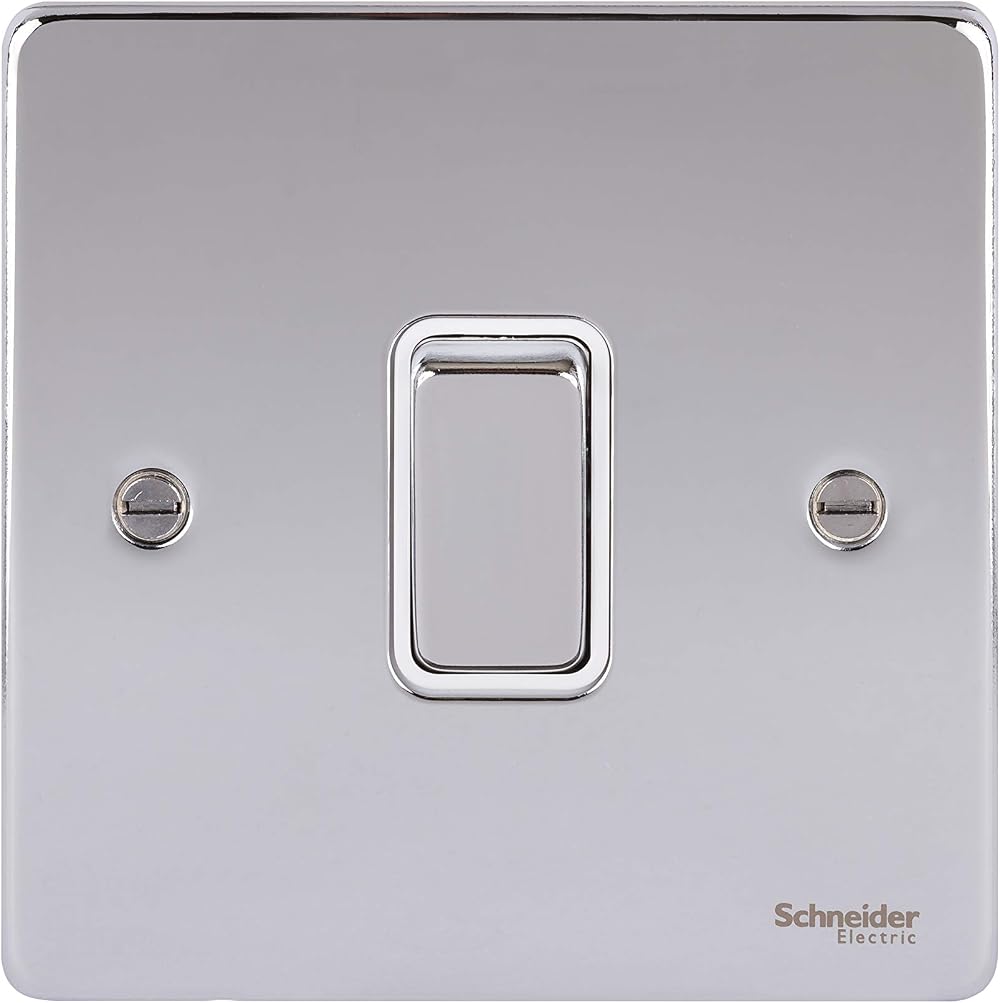 Schneider Electric GU1512WPC Ultimate Low Profile 2 Way Light Switch Polished