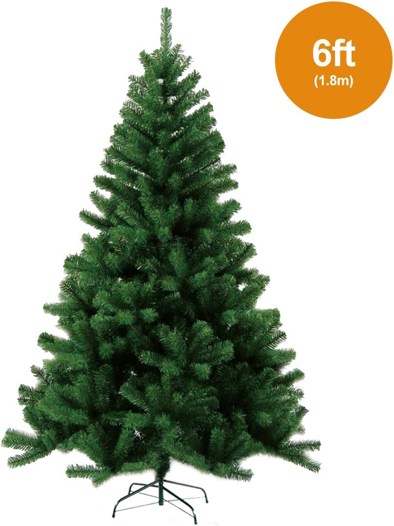 KEPLIN NEW GREEN ARTIFICIAL CHRISTMAS TREE WITH METAL STAND 100 VIRGIN