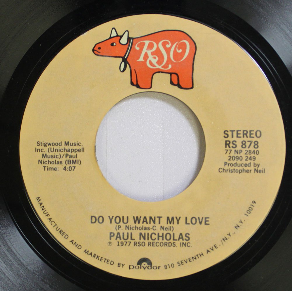 Paul Nicholas Paul Nicholas 45 Rpm Do You Want My Love Heaven