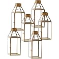 Serene Spaces Living – Lanterna Quadrata Dorata In Metallo E Vetro, 2 Misure: Media 25cm O Grande 40cm