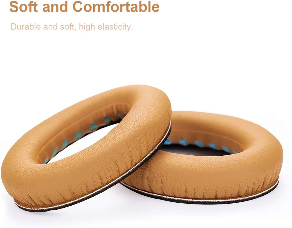 TesRank Replacement Ear Pads Ear Cushion Kit for Bose QuietComfort QC 2 15 25 35 AE2 AE2i AE2w SoundTrue SoundLink Headphones, Khaki - Image 4