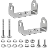 Nilight 2PCS Stainless Steel Mounting Base Brackets | Adjustable Mount Bracket Kits for Round and Square 4.5Inch 27W 42W LED Light Bar