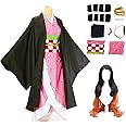 Tkieio Kochou Cosplay Costume Kochou Outfit Cosplay Kimono Outfit Uniform Costume Full Set with Wig