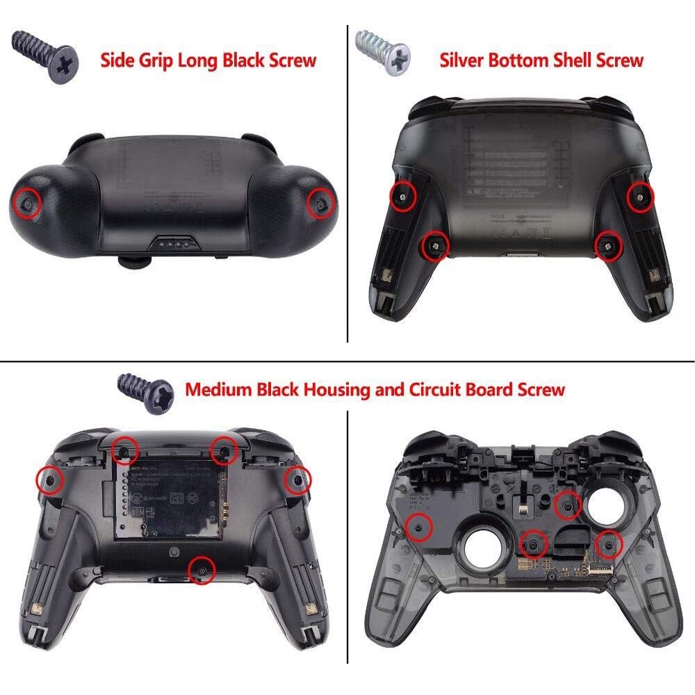 eXtremeRate Red Faceplate and Backplate for Nintendo Switch Pro Controller, Soft Touch DIY Replacement Shell Housing Case for Nintendo Switch Pro - Controller NOT Included: Video Games