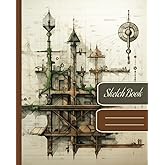 Sketchbook for Artists: 8" x 10" Drawing Pad - 108 .The Artist's Muse. Visual Visions Diary.Vintaj design aesthetic: Pages for Sketching, Painting, and Doodling - Large Unruled Soft-Cover Journal.