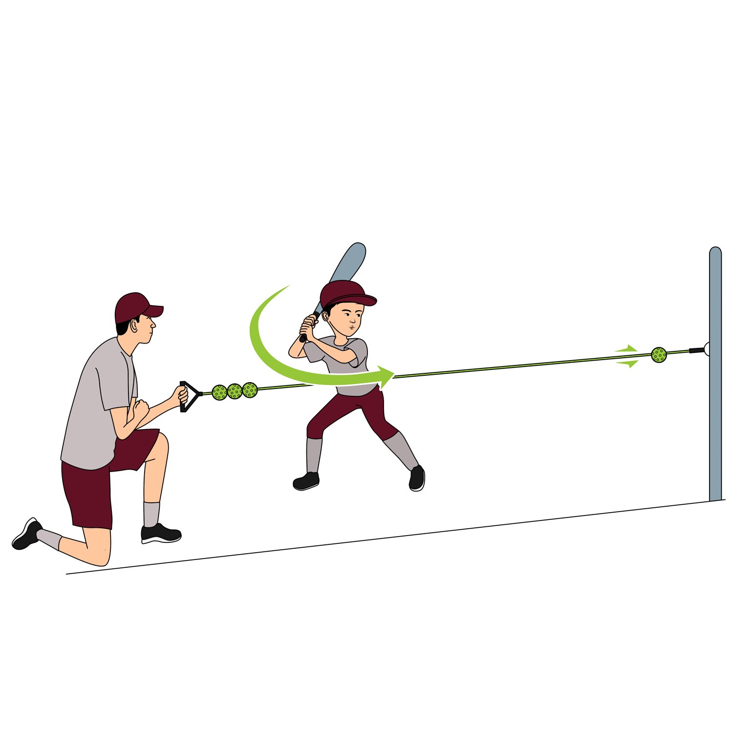 Swingers Ultimate Baseball Trainer Controlled Pitch Baseball Batting Trainer